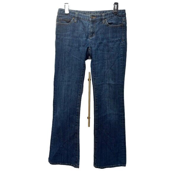 Michael Kors Stone Wash Blue Denim Flare Leg Jeans Women's Sz 4 Stretch Low Rise - Picture 1 of 6